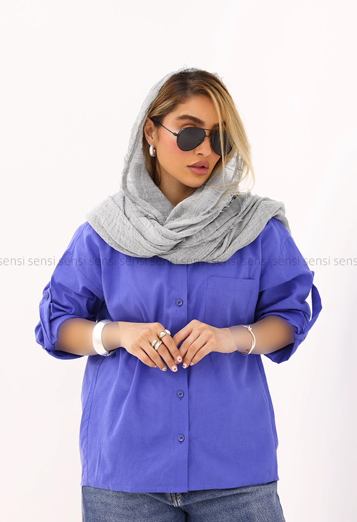 شومیز لینن دوتی کد1005592